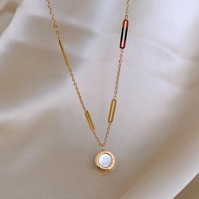 High Quality Stainless Steel Roman Pendant Necklace High Quality Stainless Steel Roman Pendant Necklace